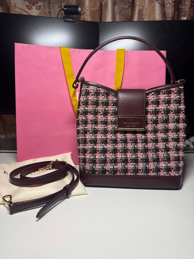 Kate Spade Reegan Bucket (Category: Luxury Bags & Wallets) located in Makati City. Submitted by poppy0104 (Listing ID 1398821419, Image 1). Description: Kate Spade Reegan Bucket complete with Kate Spade paper bag and free dust bag Bought in Kate Spade store in Japan RFS: decluttering.