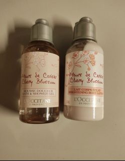 Loccitane 櫻花沐浴露啫喱/潤膚露 35ml  櫻花沐浴露啫喱250ml 櫻花潤手霜20ml 乳木果身體潤膚露75ml (清貨價)64187037397122110
