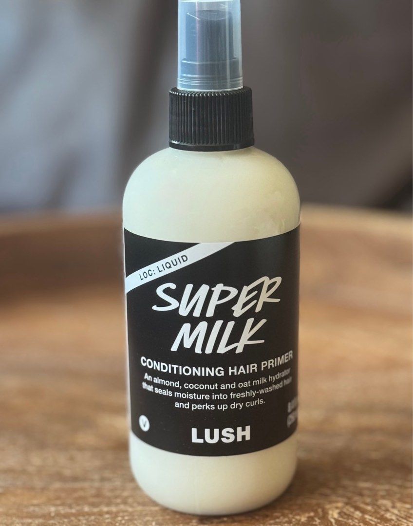 Lush Super Milk Conditioning Hair Primer (Category: Hair) located in Pasay City. Submitted by kaiatingsu (Listing ID 1398732838, Image 1). Description: Brand new. 100 ml. Location: Avida Towers Prime Taft.