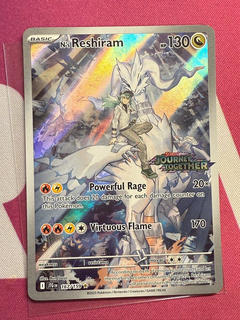 MINT] Reshiram IR Journey Together Stamped Promo Enhanced Booster Box  Topper Pokemon 167, Hobbies & Toys, Toys & Games on Carousell