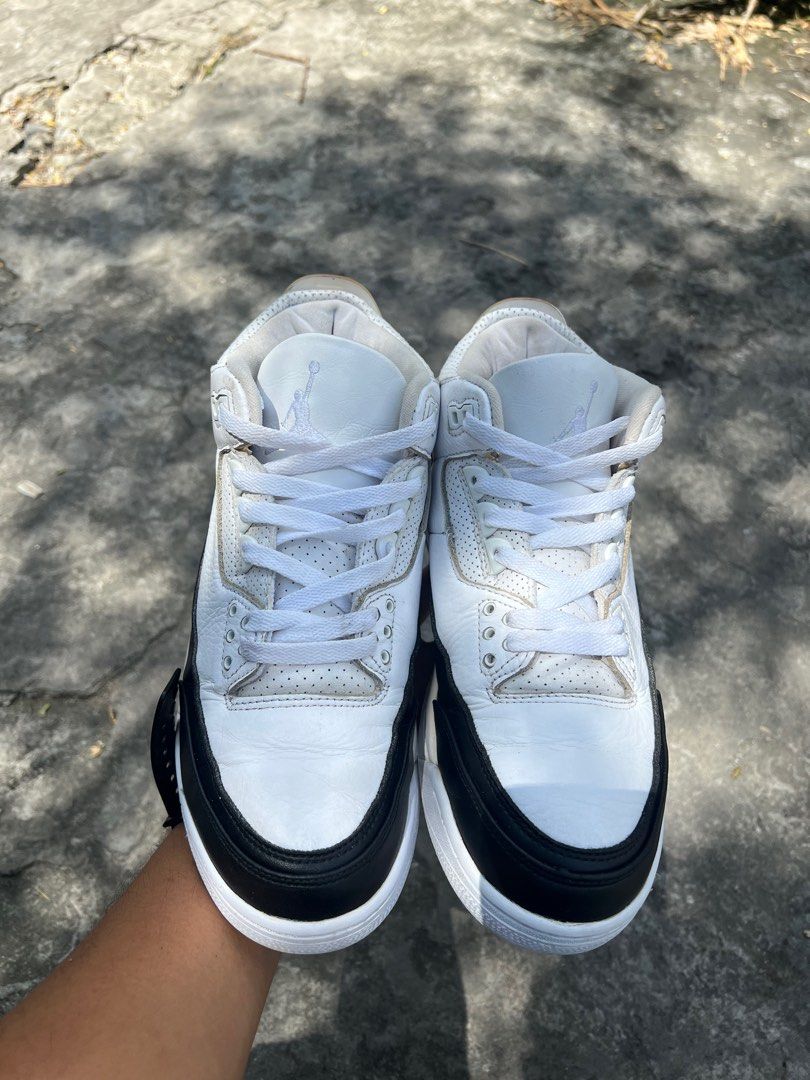 Nike Air Jordan Fragment Design (Category: Sneakers) located in Bacolod City. Submitted by kit.duff (Listing ID 1398711701, Image 2). Description: - Nike Air Jordan Fragment Design sneakers - Color: White and Black - Size: US 9.5, EUR 43, UK 8.5 - Production Date: 02/03/2021 - Features Fragment Design logo on the heel.