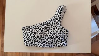 One-Shoulder Leopard Print Swim Top64187036188546110