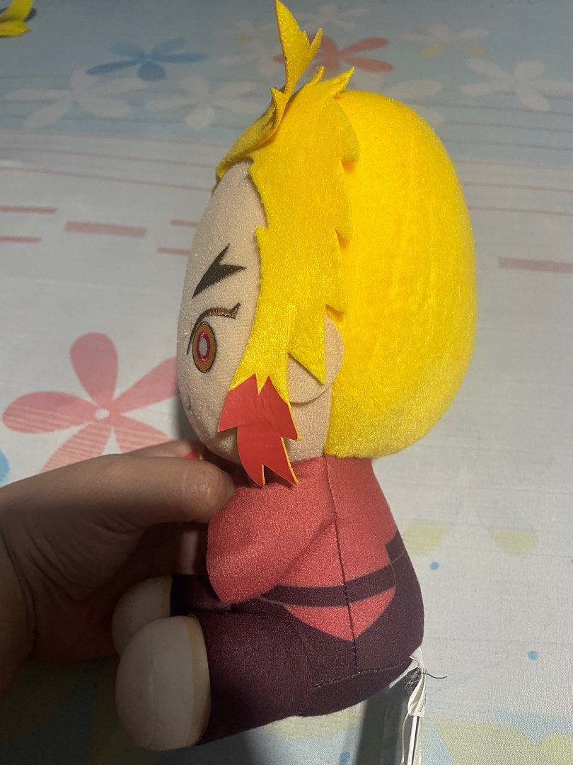 Rengoku Demon Slayer Plushie (Category: Plushies & Soft Toys) located in Manila. Submitted by rovby (Listing ID 1398798962, Image 3). Description: - Demon Slayer plushie - Well-made with detailed facial features - Perfect size for display or cuddling.