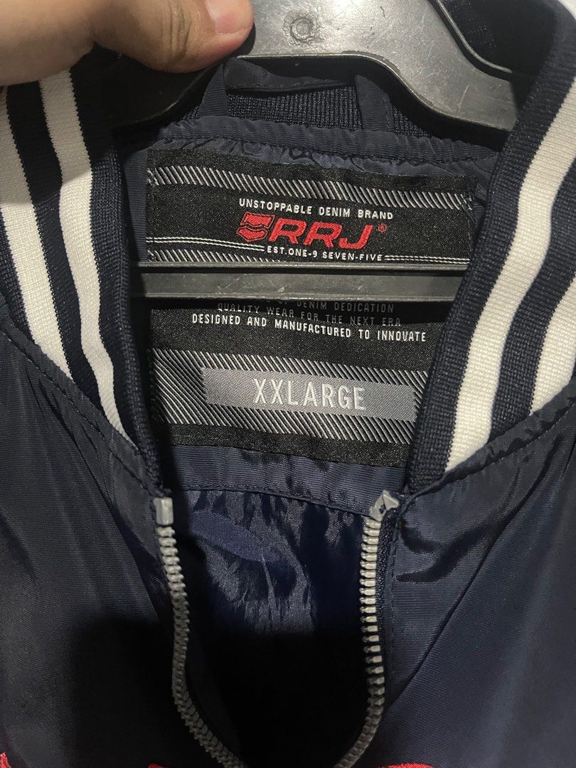 RRJ varsity/bomber jacket (Category: Coats, Jackets and Outerwear) located in Paranaque City. Submitted by sebbb_ (Listing ID 1398732013, Image 2). Description: RRJ varsity/bomber jacket used thrice only no issue size xxl dm for more info.