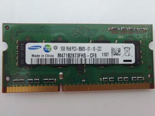 三星 1GB 筆記本電腦 SODIMM 記憶體，PC3-8500S/DDR3-1066MHZ64183790043651110
