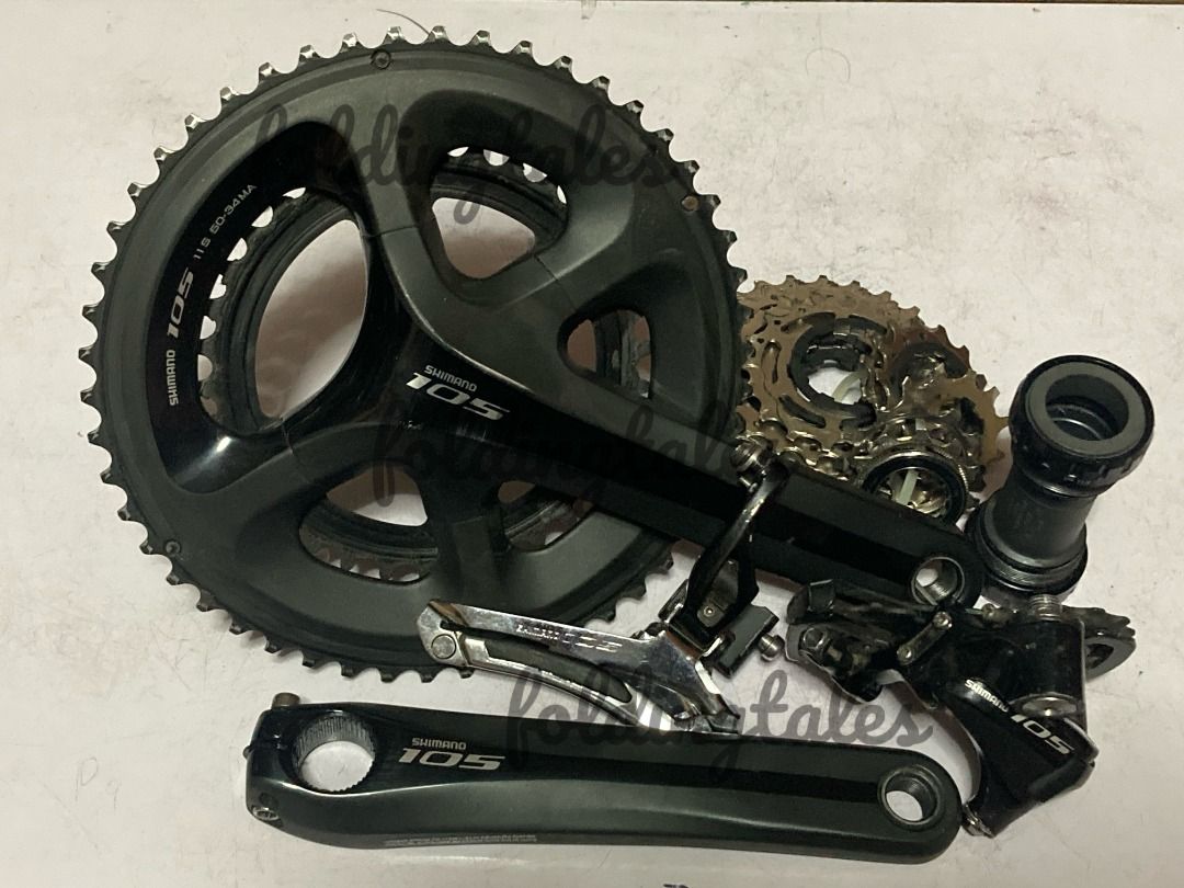 Shimano 105 (5800) 11s Mini Groupset (No STI) (Category: Bicycles) located in Quezon City. Submitted by i4nt4n (Listing ID 1398729087, Image 1). Description: Shimano 105 (5800) 11 Speed Mini Groupset (No STI) - 105 FC-5800 50-34T 172.5mm (grey) with BB - 105 RD-5800 short cage - 105 FD-5800 - 105 CS-R7000 11x28T.