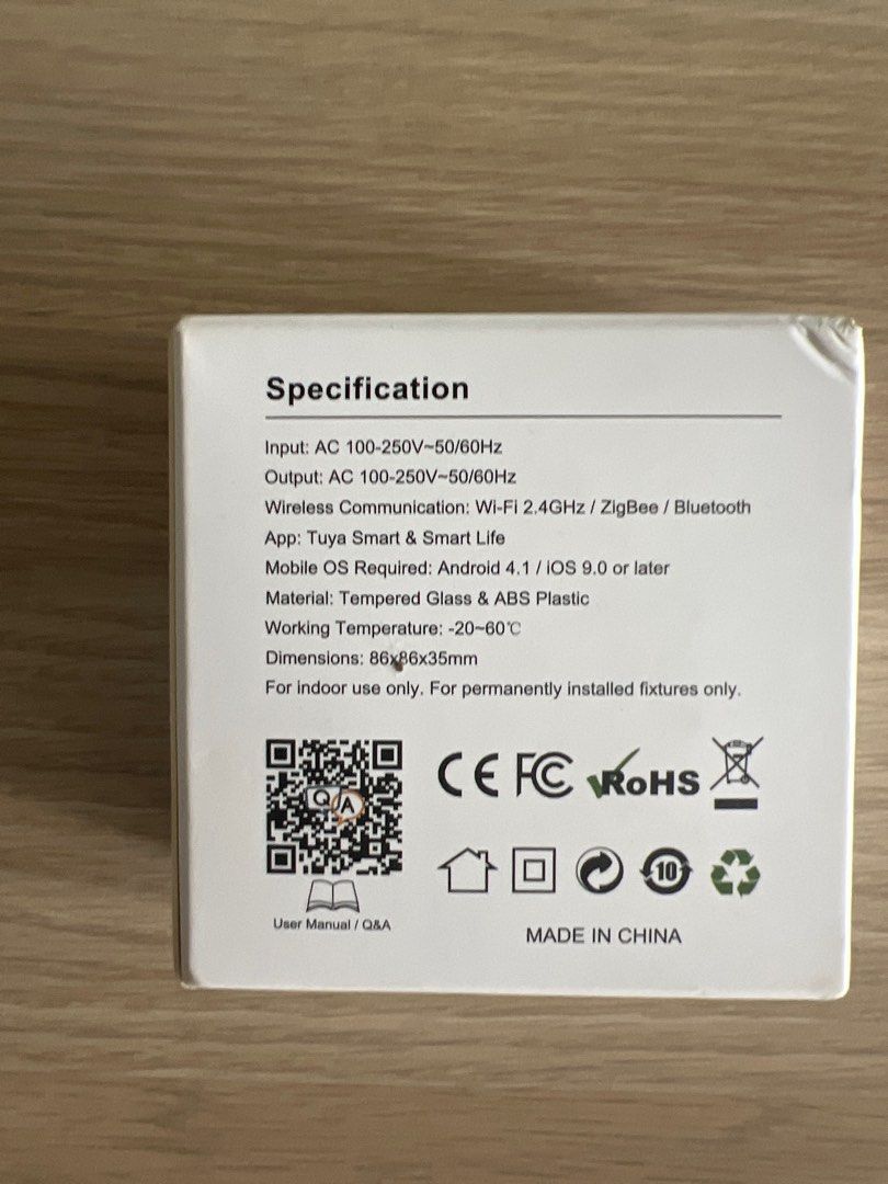 Smart Switch - Black (Category: Electrical, Adaptors & Sockets) located in Singapore. Submitted by jadesq (Listing ID 1398721921, Image 2). Description: Brand new Tuya Smart Switch Self collected at Boon Lay MRT or Tanjong Pagar MRT.