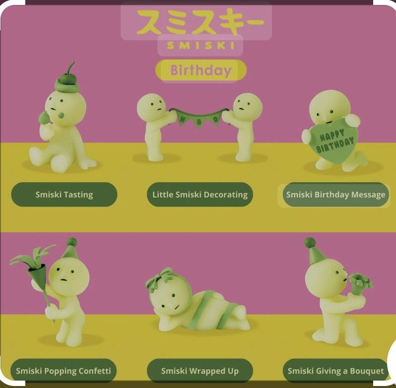 SMISKI 10th Anniversary Birthday Series Mini Figure 12 pcs Assort Box Sealed New