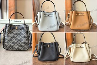 Toryburch New Drawstring Shopping Tote ROMY Crossbody Bucket Bag Daily Bag Can Be Carried or Worn Crossbody Bottom Length 22 / Height 20 / Bottom Width 9.5cm64185549524225110