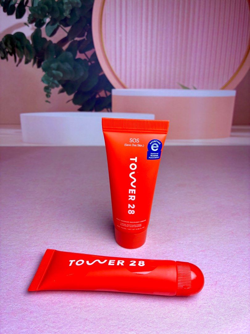 Tower 28 SOS Set (Category: Face Care) located in Manila. Submitted by karen_theshoppingqueen (Listing ID 1398858537, Image 1). Description: ONHAND AND ALWAYS READY TO SHIP‼️ Brand new, no box✨ Selling as set‼️ Inclusions: Daily Barrier Recovery Cream 20ml Rescue Lip Treatment .