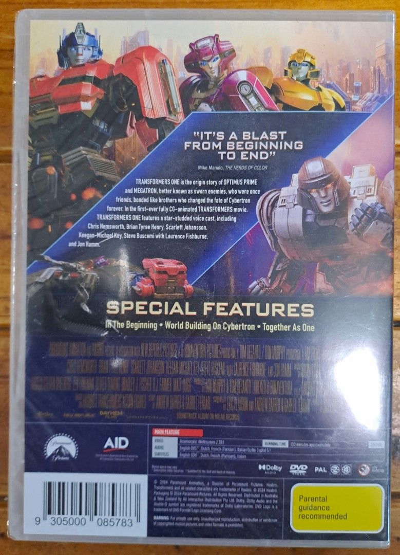 Transformers One (Category: Music Others) located in Warrnambool. Submitted by gamesnthings (Listing ID 1398735590, Image 2). Description: DVD copy of the movie..