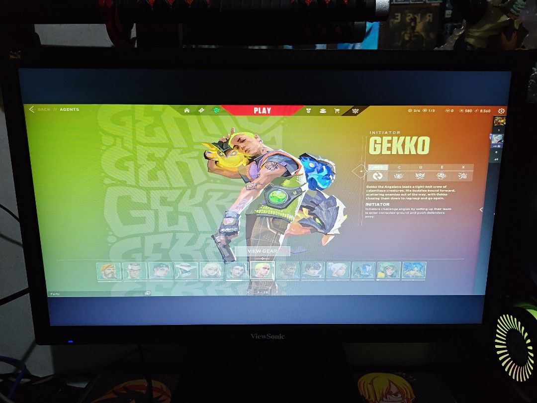 ViewSonic Monitor (Category: Monitor Screens) located in Antipolo. Submitted by dalidabill05841 (Listing ID 1398865899, Image 1). Description: - ViewSonic monitor optimized for gaming. - Displays Valorant gameplay. - Features the character Gekko. - Stylish black bezel design. - Ready to use and enjoy..