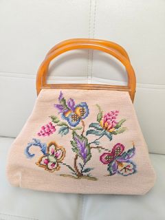 vintage 古董刺繡復古手提包64185141234178110
