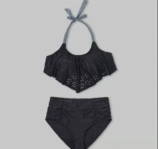 3XL swimsuit 黑色高腰比基尼泳衣64186672004738110