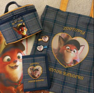 Zootopia 手提袋 單肩包 帆布袋 nick 髮夾 旅行收納袋 格仔 護照套 優獸大都會 實用袋64189323865857110