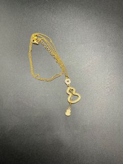 100%純銅真金電鍍雙葫蘆品牌設計款頸鏈 - 高品質64205548790401110