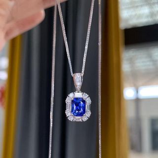 阿斯切型藍寶石18 k金鑽石耳環訂造｜培育寶石吊墜｜實驗室培育寶石托  濠師傅珠寶設計改造｜尖沙咀店｜WTS 62769039 本土工藝｜自設工廠64202088567810110