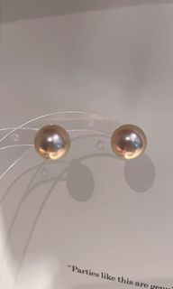 18K金天然極光淡水珍珠耳環11.4mm 極光鏡面正圓 天然淡水愛迪生珍珠耳釘64196896083458110