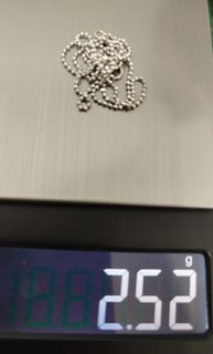18k白金項鍊銀 頸鏈 細珠款64202088717185110