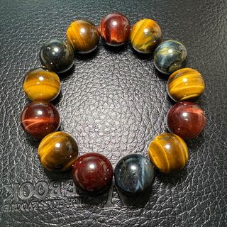 18mm A+ Grade đ Colorful Tiger's Eye / Tricolor Tiger's Eye / Crystal Bracelet / No.345264204044853634110
