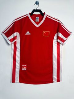 1998 中國隊 客場復古波衫短袖球衣，可以添加自定義名字和編號 臂章(有 贈品 )64198186108034110