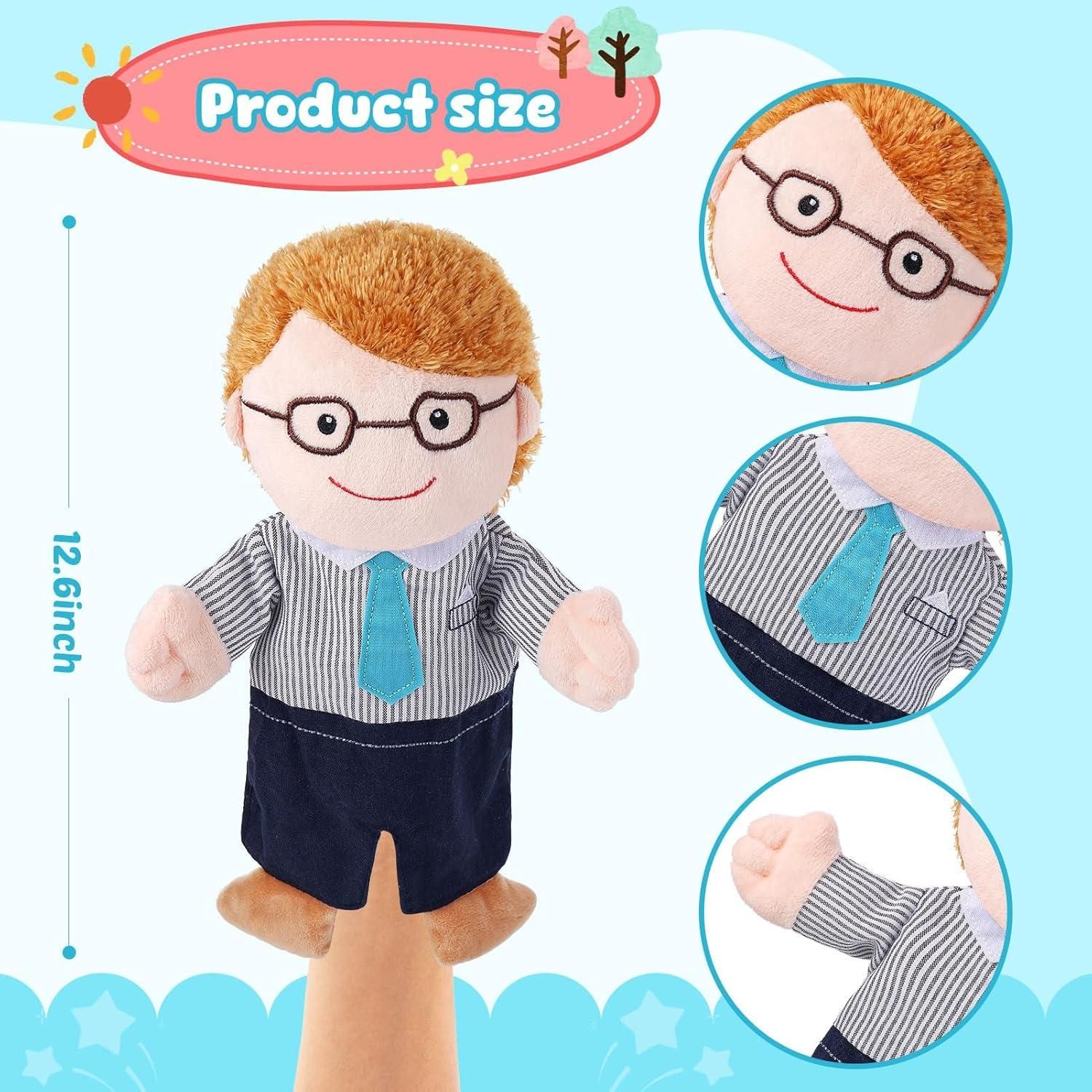 1 Pcs Family Hand Puppets 12 Inch Grandparents, Mom & Dad, Brother ...