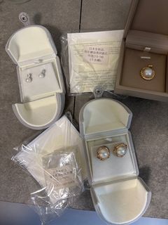 1 set 3件 日本淡水珍珠耳環及吊墜套裝64194996745345110