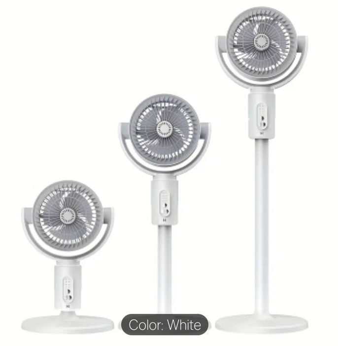 3D Air Circulation Fan - White (Category: Fans) located in Daraga. Submitted by declutter.with_me (Listing ID 1399009079, Image 1). Description: STOCKED Orig price 1,600+ - 3D Air Circulation Fan - Color: White - Versatile Placement: Landing/Ground/Platform - Adjustable Height - 5-Speed Settings - 8-Hour Intelligent Timer - Remote Control Operation - Fully Automatic Left & Right Head Oscillation Tried once, no power interruptions so not needed. W