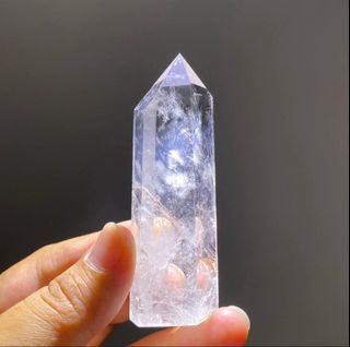 天然白水晶藍針柱尺寸：7.6×2.5cm重：54g64195421955075110