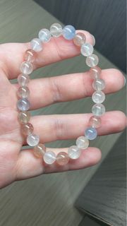 7mm+ Pink Rabbit Fur Brushed Crystal Bracelet (Includes Local Standard Mail)64196077752451110