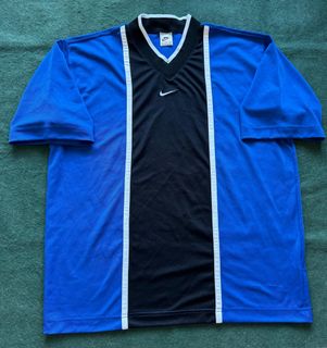 90年代NIKE藍色短袖template足球球衣 絕版 罕有 古著64195647525763110