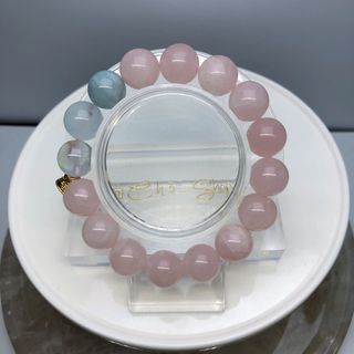 粉晶配海藍寶手串 12mm64200822314755110