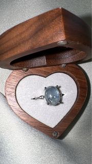 海藍寶水晶戒指💍64194307164419110