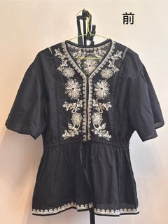 刺繡上衣黑色64198644362755110