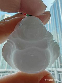天然翡翠彌勒佛吊墜64200821876993110
