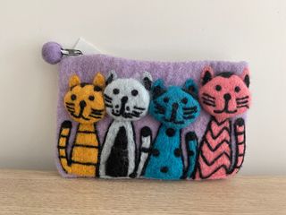 手工貓咪毛氈零錢包64204532639873110