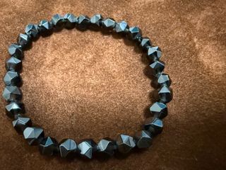 Natural Obsidian Irregular Faceted Bracelet64204533419138110