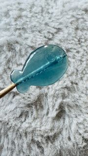 海藍寶魚雕刻 （已打孔，可穿手串）64202891491714110