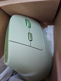 人體工學 綠色無線滑鼠 叉電用64196897757569110