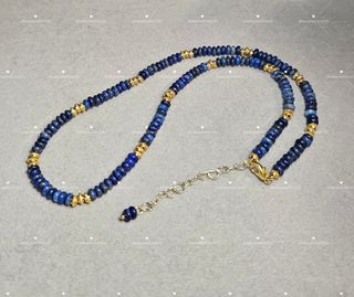 全新 天然水晶 青金 4mm 頸鏈 Natural Crystal Lapis Lazuli Necklace64205749613827110