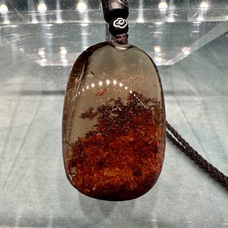 紅幽靈髮晶 茶晶 吊墜 頸鏈64205968474243110