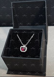 全新 天然水晶 石榴石 蘋果 吊墜 S925 純銀 頸鏈 Natural Crystal Garnet Apple Pendant Silver Necklace64203087503106110