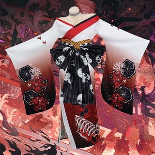 鏈鋸人 瑪奇瑪 真紀真 百鬼夜行 同人和服cosplay萬聖節64204783964931110