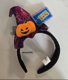 現貨 海洋公園 萬聖節 Halloween  南瓜巫婆帽頭箍 (即日交收)64195651676033110