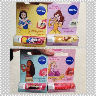 英國直送/英國代購 - Nivea x Disney Princess Snow White/ Rapunzel/ Moana/ Belle Lip Balm64201037375745110
