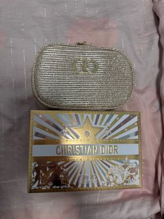 全新連盒 DIOR 2025年節日限定閃閃金色手抽化妝袋64203803923073110