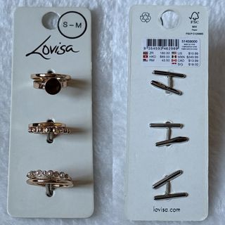 可買可換物 Lovisa 金色鍍金戒指套裝 一套六隻 lovisa gold ring set 6 rings 以物易物 可交換 swap exchange barter64195421664514110