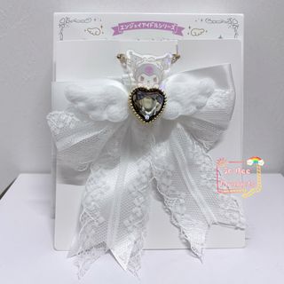 日版 Sanrio 純白天使系列 蝴蝶結 掛飾 手燈配件 應援：Kuromi 可羅米大人64204533629185110