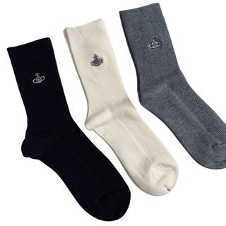 đŻđľDirect Shipping from JapanđŻđľ Vivienne Westwood Lady Saturn Embroidery Women's Solid Color Cashmere Warm Double-Knit Mid-Calf Socks for Autumn and Winterđđť8ď¸âŁ Stylesđđť64206383176321110