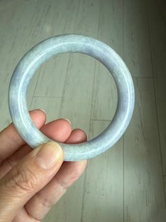 天然翡翠A貨紫手鐲（圓條）64195651506818110